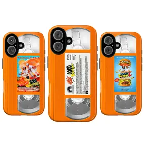 Good Burger Orange VHS Phone Case – Retro 90s Movie VHS Tape Phone Case for iPhone 17 16 15 14 13 12 11 Pro Max X XR XS & Galaxy S25 S24 S23 S22 S21 | Classic Orange VHS Tape, Nostalgia Cassette Shockproof Cover, Vintage Comedy Film Gift for Movie Lovers