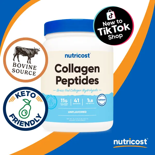 Nutricost Grass-Fed Bovine Collagen Hydrolysate Powder