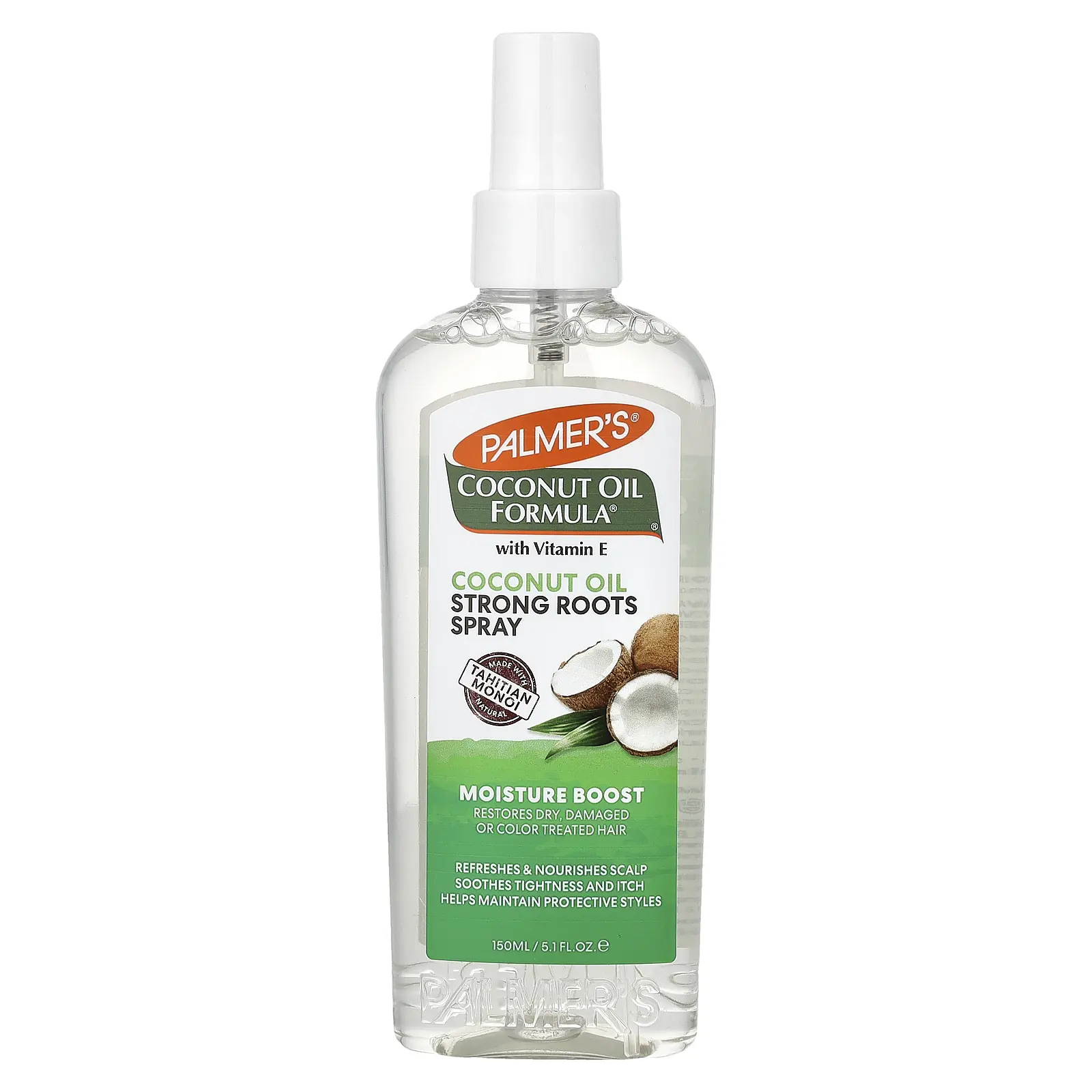 Palmer's Coconut Oil Formula® with Vitamin E, Strong Roots Spray, Moisture Boost, 5.1 fl oz (150 ml)