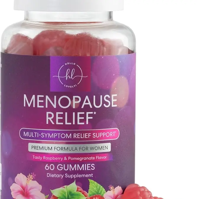 Menopause Supplements for Women - Complete Natural Mild Hot Flashes & Night Sweats Support, Multi Benefit Menopause Relief Gummy, Support for Balance & Energy, Gluten-Free & Non-GMO - 60 Gummies Vitamin vitamins women