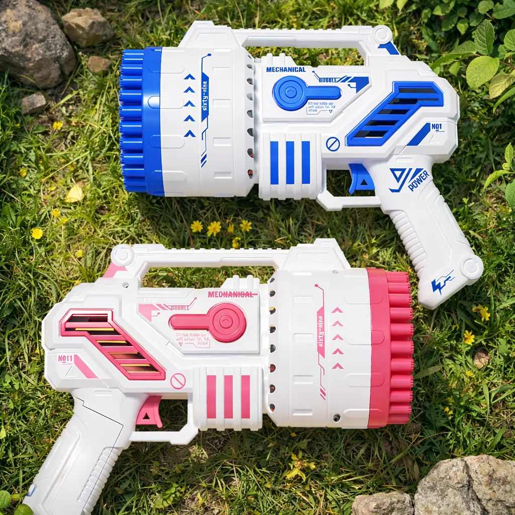 69-Hole Handheld Rechargeable Automatic Bubble Gun - Leak-Proof Sci-Fi Look Blower, Durable Portable Unisex Maker for 8-10 Years Old Kids’ Outdoor Games & Family Summer Parties, TikTok Shop Spring Glow Up Summervibes