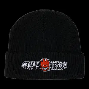Spitfire Wheels Old E Bighead Drop Cuff Beanie - Black