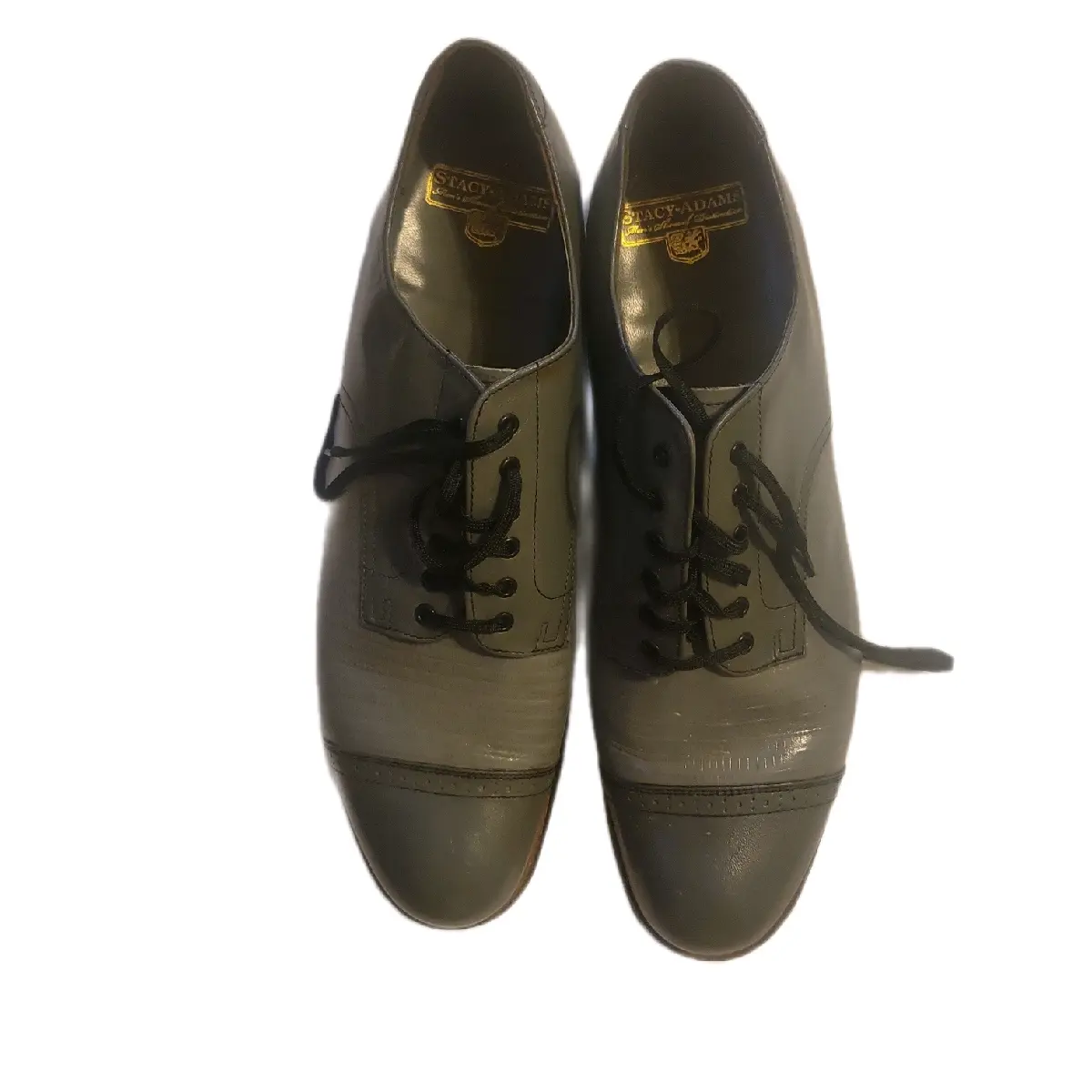 Stacy Adams Gray Biscuit Shoes. 10.5