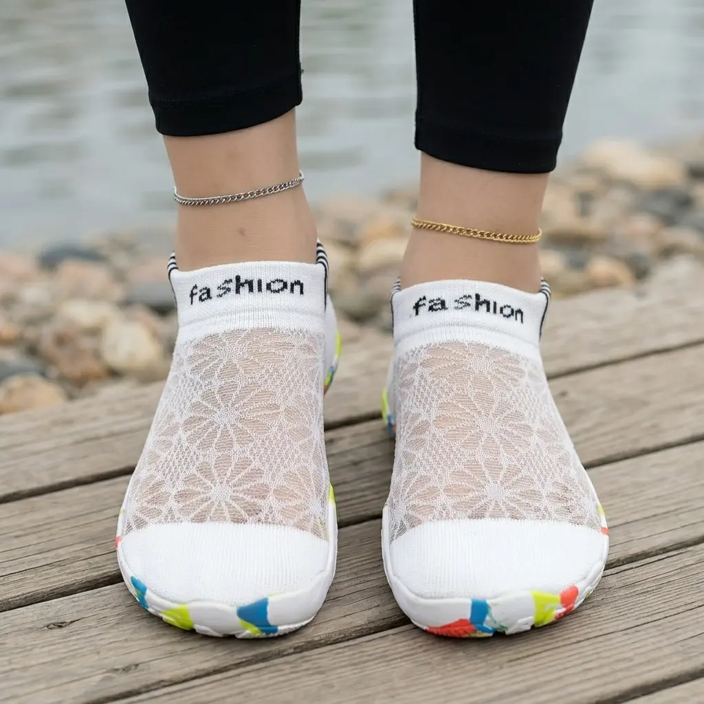 Women's Lightweight Quick-Drying Barefoot Water Shoes - Non-Slip Mesh Breathable Women's Shoes, Suitable for Swimming, Beach, Camping, Yoga, and Water Sports | Water Shoes, Summer Winner Non Slip Watershoes Classic Watershoes
