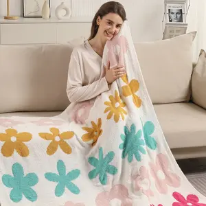 ComfyLuxe Multi-Colored Floral Pattern Luxury Soft Throw Blanket
