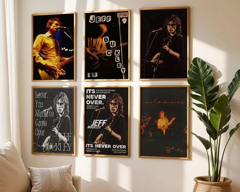 Jeff Buckley Music Poster, Vintage Rock Posters, Retro Music Wall Art, 90s Grunge Decor Unframed