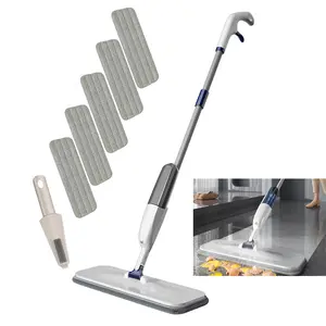 Spray Mop for Floor Cleaning Reusable Dust Mops with 5pcs Washable Pads 250ml Refillable Bottle