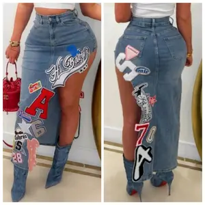 Head Of The Class Varsity Denim Skirt