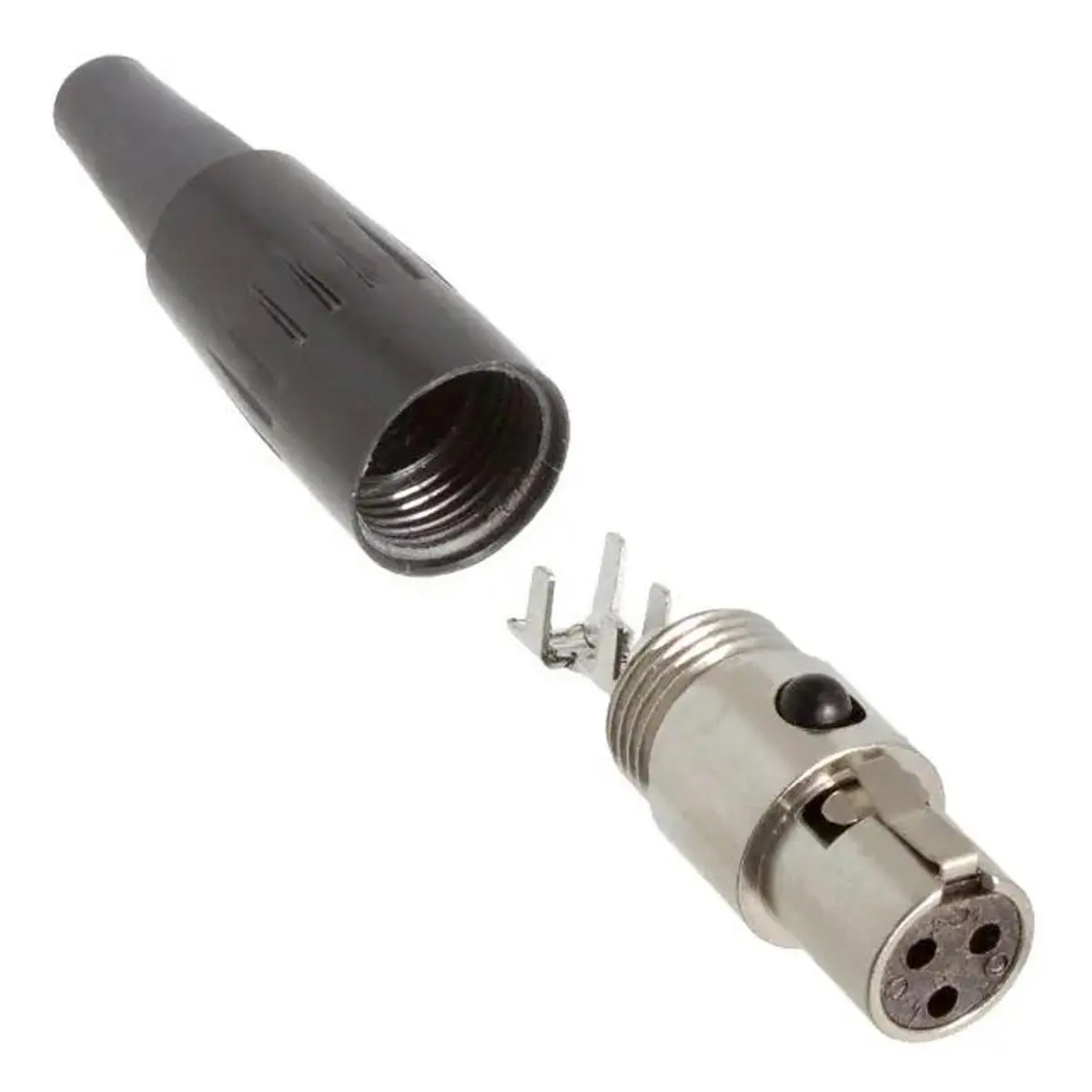 Switchcraft Tini-QG 3-Pin Female Mini XLR Cable Mount Connector, Silver Pins, Nickel, Durable Digital Cables & Accessories Component