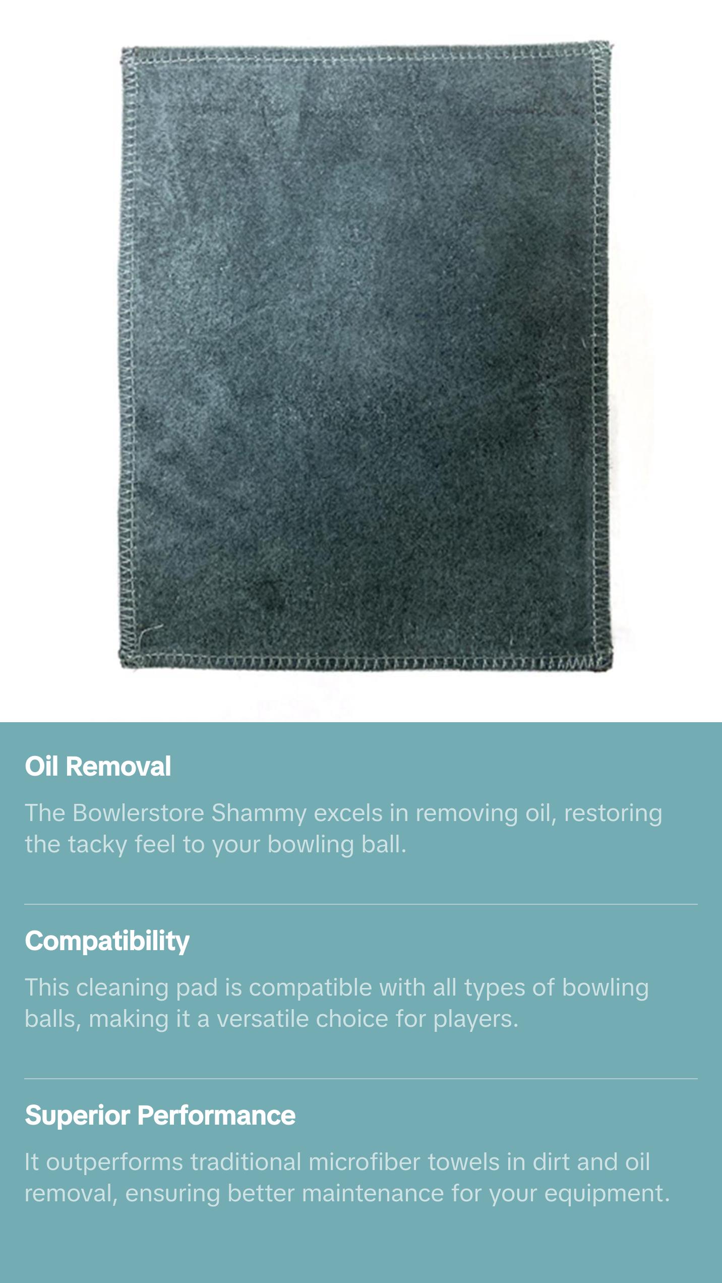 Bowlerstore Shammy Bowling Ball Cleaning Pad- Grey