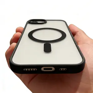 Luxury Magnetic Wireless Charging Protective Case for iPhone 16E 7 8 SE2 SE3 7PLUS 8Plus Soft Bumper Clear Hard Back Cover Protection