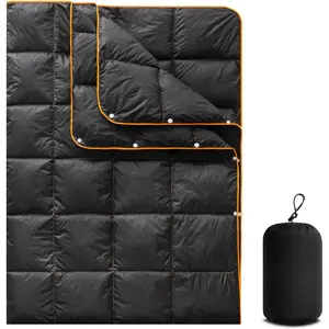 Camping Blanket,Lightweight Puffy Blanket Packable Down Alternative Throw Blanket Waterproof Windproof for Outdoors, Travel, Beach, Airplane, Hiking