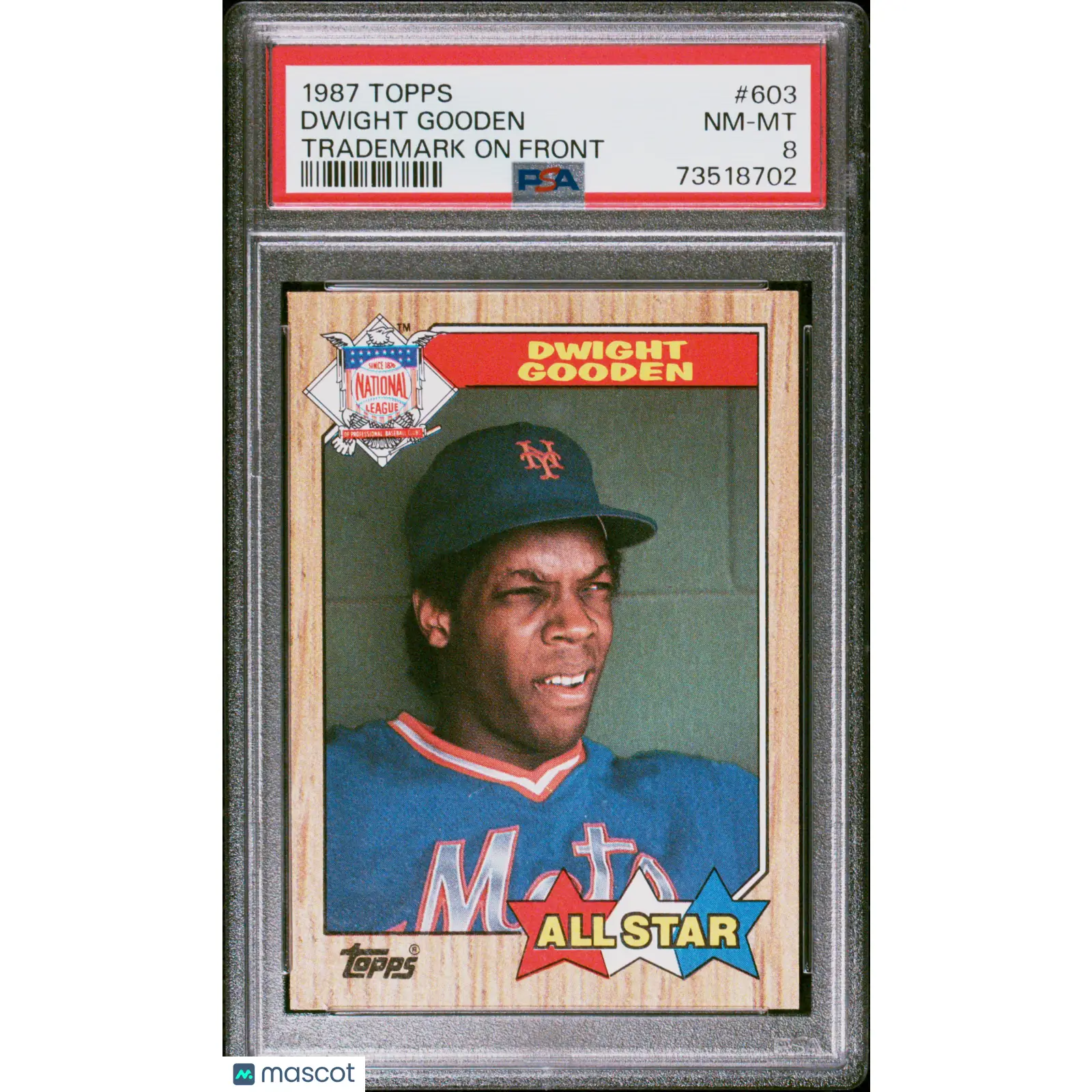 Dwight Gooden PSA 1987 Topps Baseball #603 8 73518702