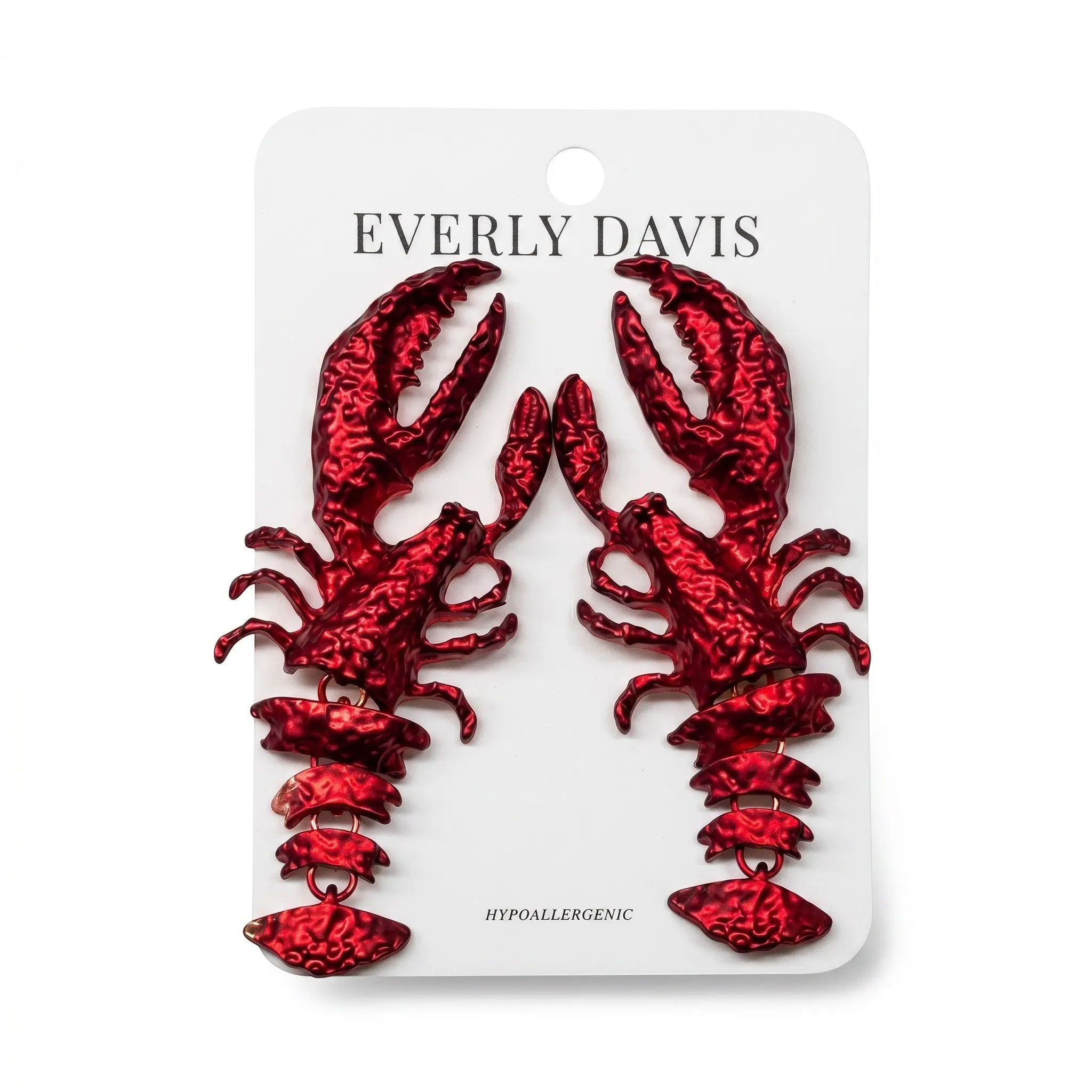 Everly Davis Lobster Statement Earrings
