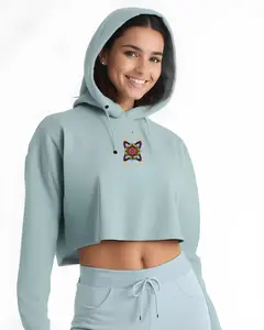 I AM ART: Unisex cropped hoodie Cosmic Navigator in Neon Dreams