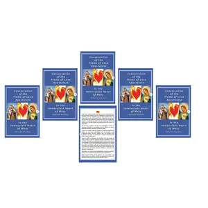 LARGE FLAME OF LOVE CONSECRATION PRAYER CARD Packages