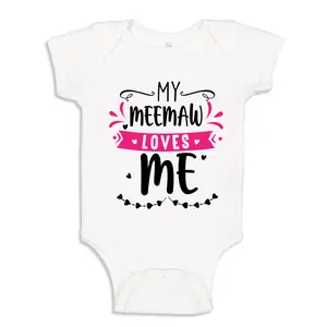 Meemaw Baby Clothes My Meemaw Loves Me Bodysuit One Piece or Toddler Shirt Grandma Gift, Meemaw Gift. Mother's Day Gift For Meemaw
