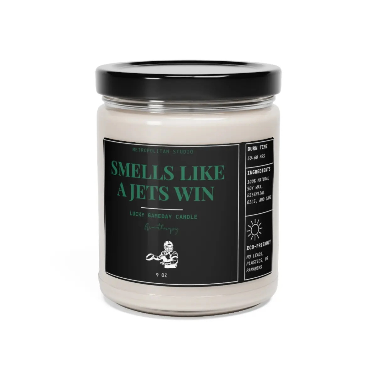 Jets Lucky Gameday Candle - NY Jets Football Candle 9oz