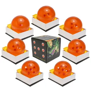 7.6cm Anime Figure Dragon Ball 1 2 3 4 5 6 7 Star Orange Resin Crystal Globe Big Size Desktop Ornaments Toys Collection Gift