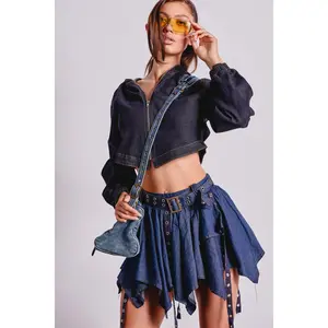 BEAM ME UP HOODED DENIM JACKET