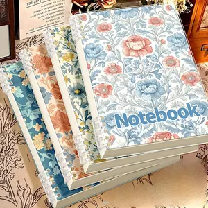 Vintage floral loose-leaf notebook with a timeless retro pattern and smooth pages, available in A5 and B5 sizes, DIY Detachable Notepad. Perfect for journaling, studying, planning, or aesthetic desk setups loved by stationery and notebook collectors.