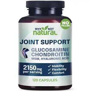 Why Not Natural Glucosamine Chondroitin MSM Joint Support Supplement 2150mg per Serving 120 Capsules for Mobility Flexibility Comfort