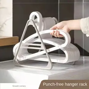 1pc Clothes Hanger Storage Artifact, Hanger Stacker Organizer Stand, Portable Hanger Holder, Laundry Room Organization Hanger Rack Storage