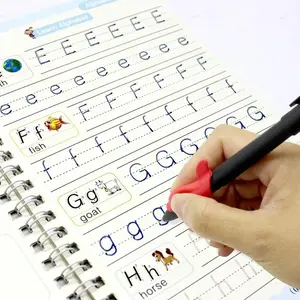 Magic Practice Writing Pad for Kids, Reusable Erasable Calligraphy Book, Tracing Preschool Books, Kindergarten Children English Version, Free Wipe Clean