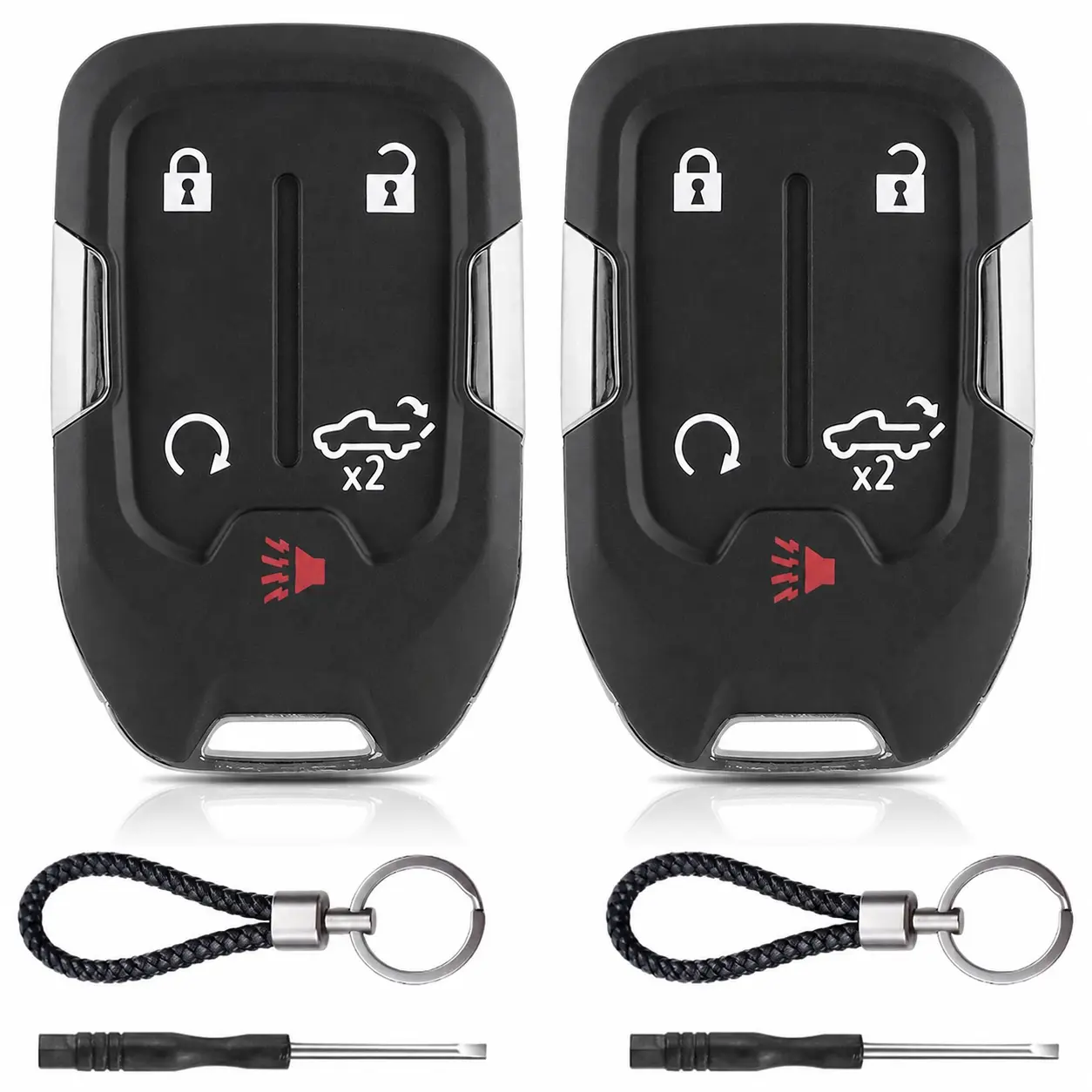WOAOW 2PCS for gmc Sierra Key fob Cover for Chevy Silverado Key fob GMC Sierra 2019 2020 2021 2022 2023 HYQ1ES HYQ1EA