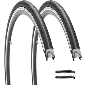 2 Pack 700C Road Bike Tires 700 x 25C 25-622 Folding Replacement Road Bike Tire for City Commuter Road Bicycle Touring Bicycle Bike