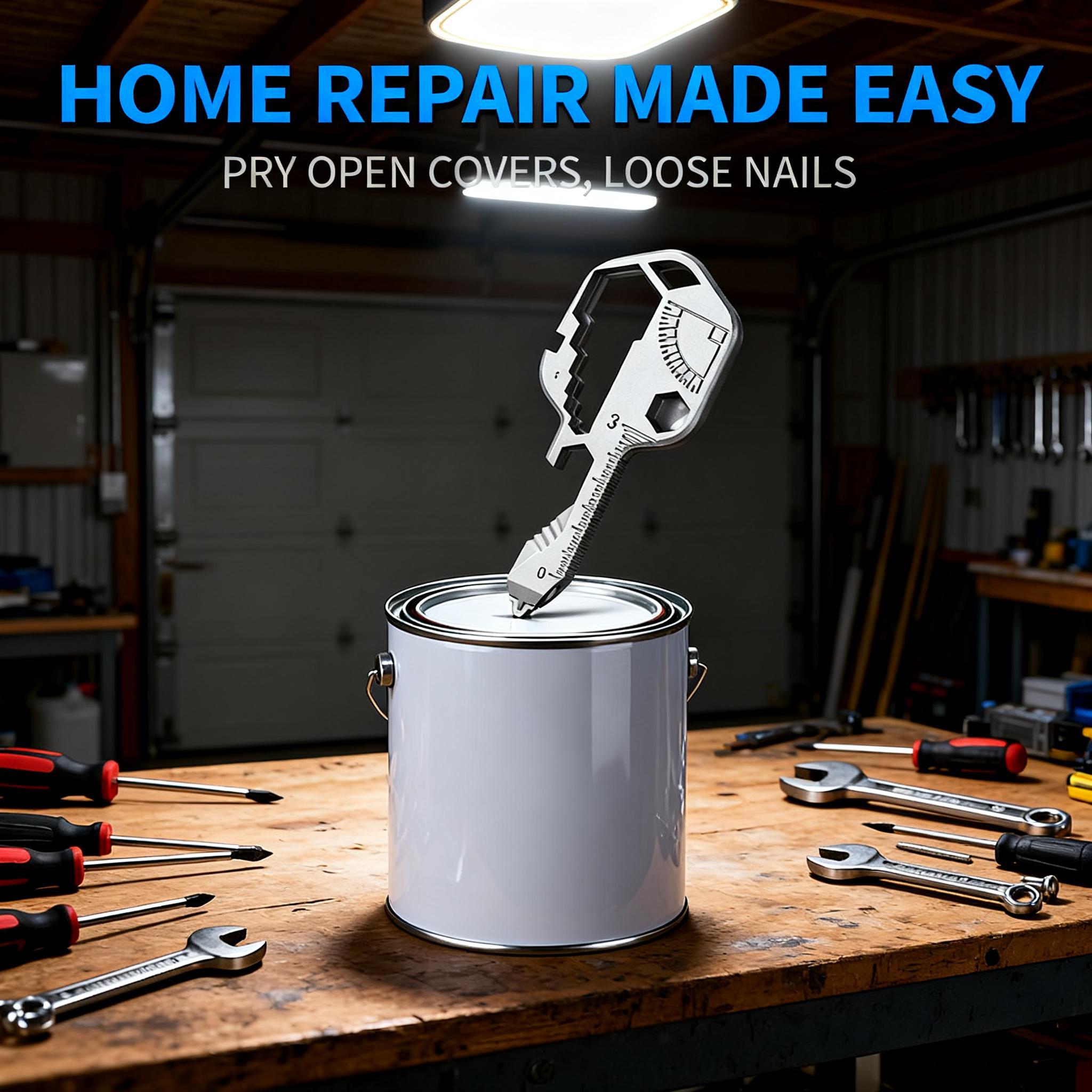 Key Shaped, Pocket Multi-Tool, 16-in-1, Small Utility Kit, Lightweight Stainless Steel, EDC Gear, Portable, Durable, Ultimate Survival Tool, Camping Essentials, Gift for Men Key Shaped, Pocket Multi-Tool, 16-in-1, Small Utility Kit, Lightweight Stainless Steel, EDC Gear, Portable, Durable, Ultimate Survival Tool, Camping Essentials, Gift for Men