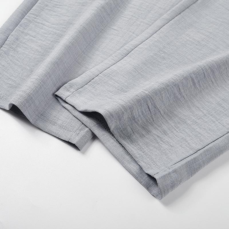 Women&rsquo;s summer wide-leg pants &mdash; high-waisted, drapey, loose straight cut, lightweight linen, drawstring casual long pants &mdash; suitable for everyday wear, commuting, home, and relaxing.