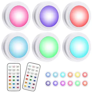 LED Strip Light Remote Control, 1800mAh Rechargeable Cabinet Lighting, 3 Color Temperatures and 7 RGB Colors, Long-last Dimmable Adhesive Lights Suitable for Cabinets, Kitchen, Shelves, Parties