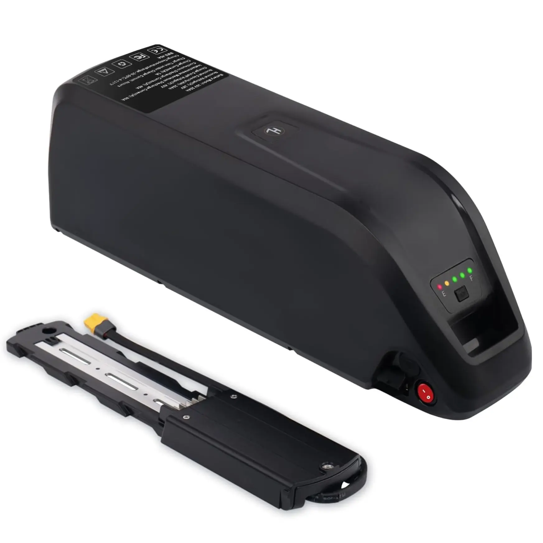Bydrena 36V 20Ah Ebike Battery 40A BMS 720WH 5-Pin 42V 5A Charger Safe Lock LED USB Port 22-34mi Range 17-22mi Winter 3-Month Warranty