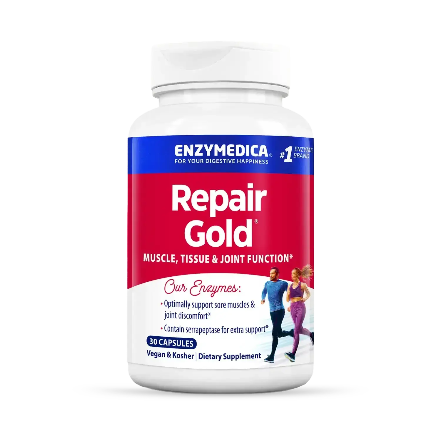 Enzymedica Repair Gold for Men & Women - Proteolytic Enzymes Supplement with Bromelain, Protease, & Serrapeptase Joint Support and Tissue Function