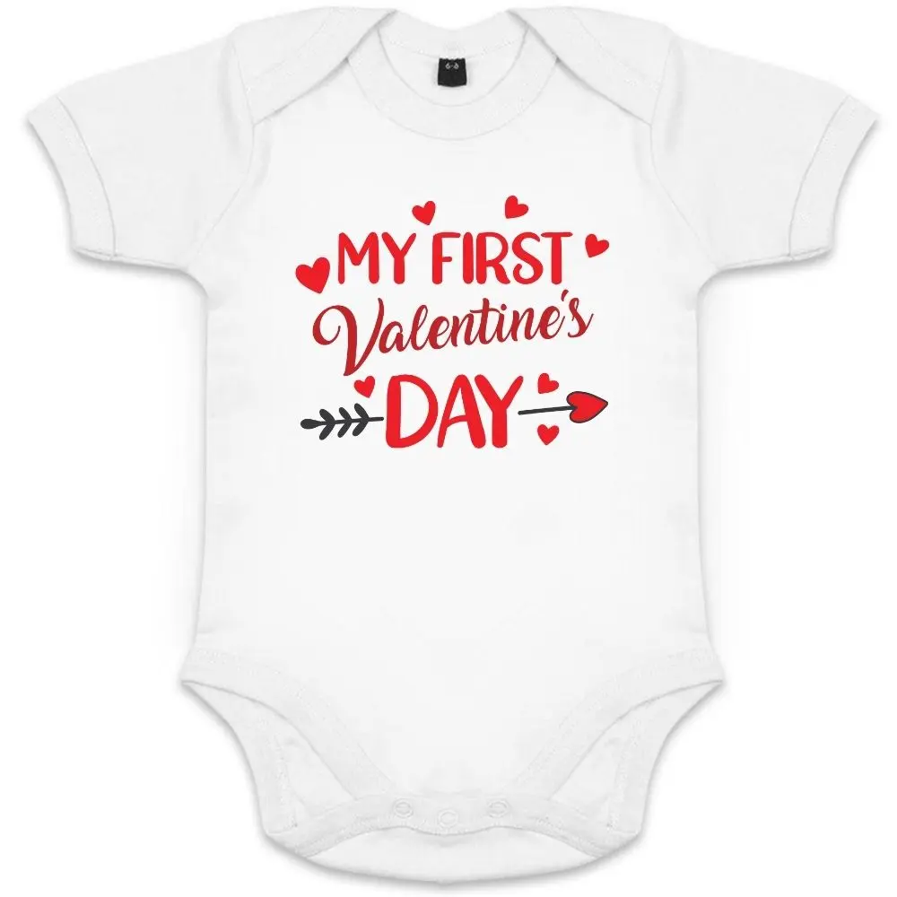 My First Valentine's Day Onesie - Soft Fabric, Ideal for Valentine's Day, Comfortable Fit, Perfect for Gifts