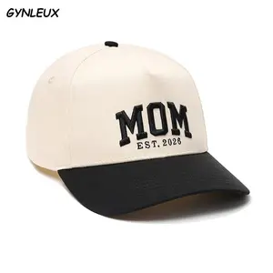 Mom Dad EST 2026 Matching Hats Couples Style Embroidery Baseball Caps for New Parents Mother Gifts Adjustable Cotton Trucker Hats