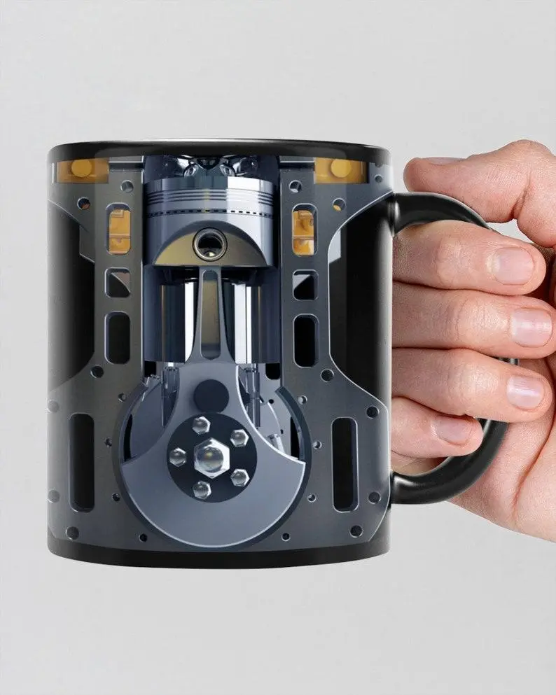 Mechanic Engine Mugs, Cylinder Engine, Machinist Mugs, Engine Gift, Machinist Gift, Gifts for him, Auto Mechanic Gifts, Gifts For Dad