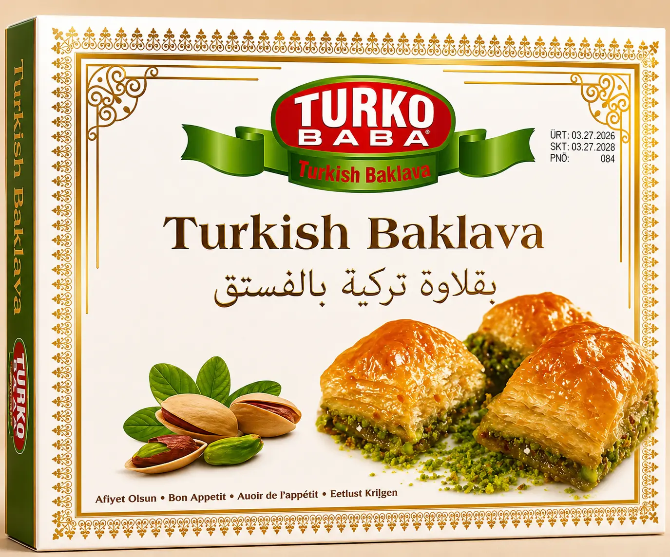 Turko Baba Baklava With Pistachio 400g Turko Baba Baklava With Pistachio 400g