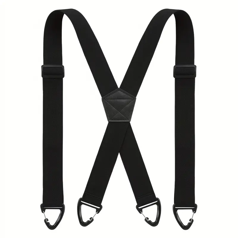 Men's Hidden Crossed Back Suspenders - 1.5-in Straps (1.5" width) Strong Elastic Adjustable, Heavy Duty Discreet & Versatile Under-Clothing Comfort, No-Slip Work Safety Safetyequipment for Daily Wear