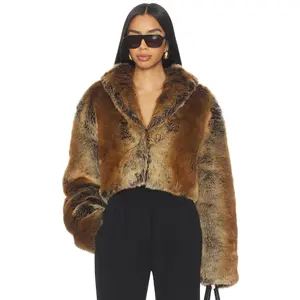 Lovers and Friends Cropped Ernie Coat in Brown