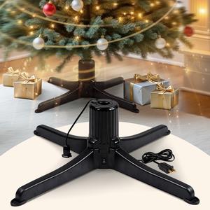 SHareconn 360-Degree Rotating Adjustable Christmas Tree Stand for Up to 7.5ft Artificial Tree Black Base with Rotating Feature for Home & Commercial Use