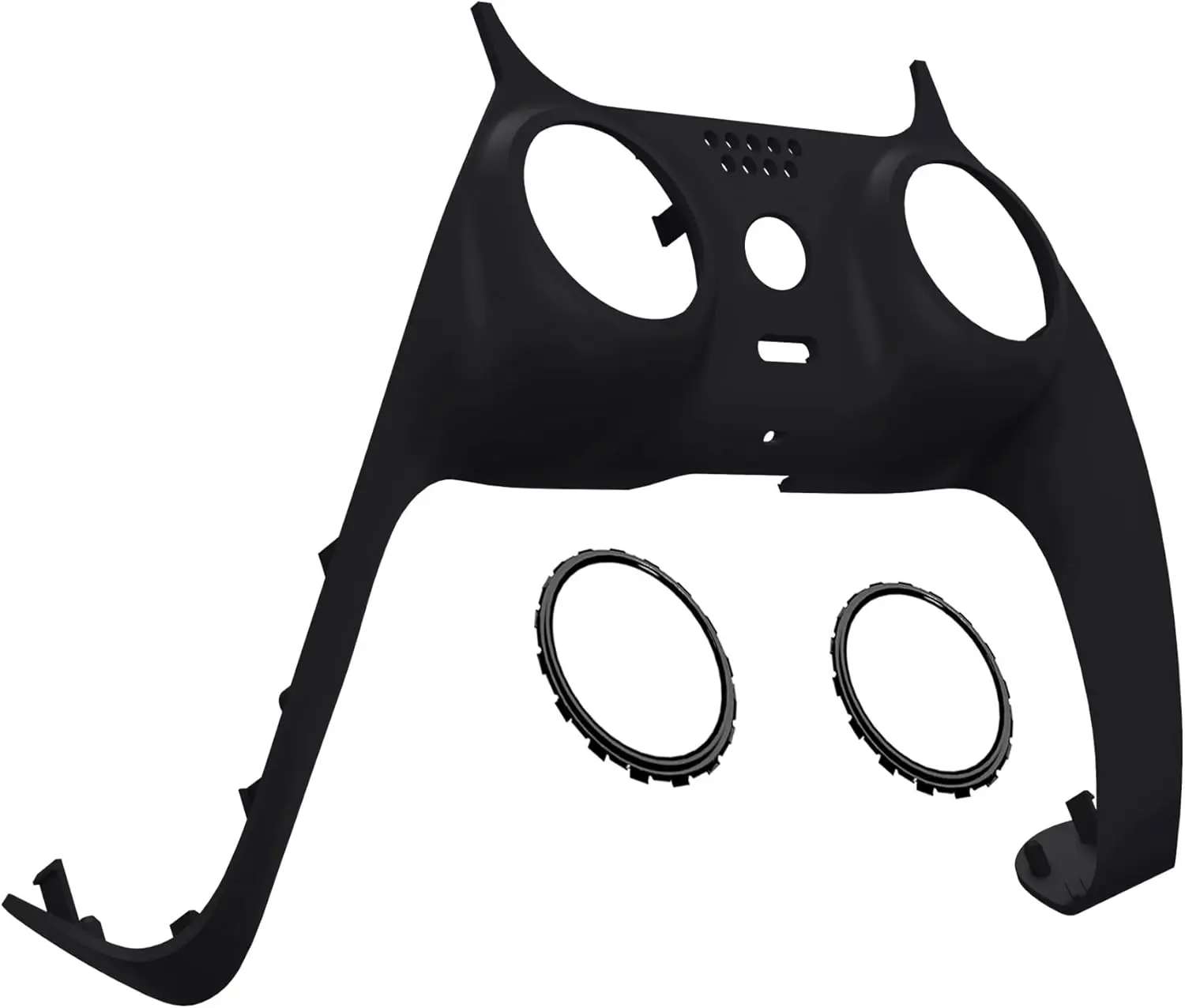 eXtremeRate Soft Touch PS5-Compatible Controller Shell Accessories, DIY Replacement Case with Decorative Trim, Clip Shell, Custom Plates, Accent Rings, Anti-Slip Grip & Completely Fits Flush Design for Game Playing