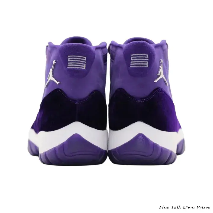 High Top Basketball Sneakers | Velvet & Leather Upper | Two-Tone Purple | White Midsole | Purple Rubber Outsole | For Basketball Daily Street Wear