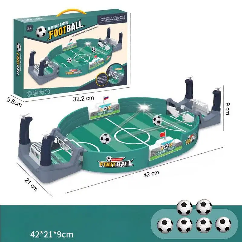 Interactive Tabletop Soccer Game with Soccer Goal Net - 2-Player Mini Foosball Battle - Fast-Action Desktop Arcade Sports Toy - Screen-Free Family Game Night - Fun Gift for Spring Break