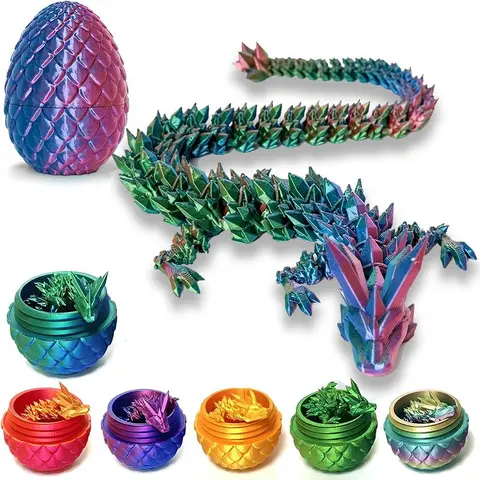 3D Artificial Dragon Egg Ornament, 1/17pcs Creative Laser Engraving Dinosaur with Egg Spring Design Figurine, Stuffing Easter Eggs, Easter Gifts, New Year Gifts, Round