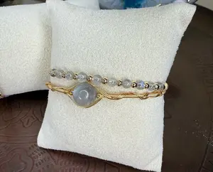 Handmade Wrapped Natural Labradorite Bracelet
