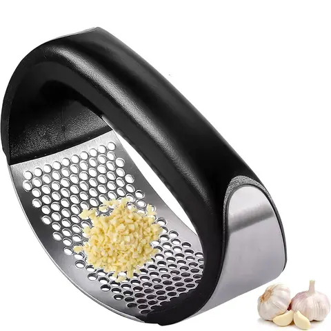 Premium Ergonomic Garlic Press & Mincer – Effortless Handheld Kitchen Tool for Fresh Garlic and Herbs