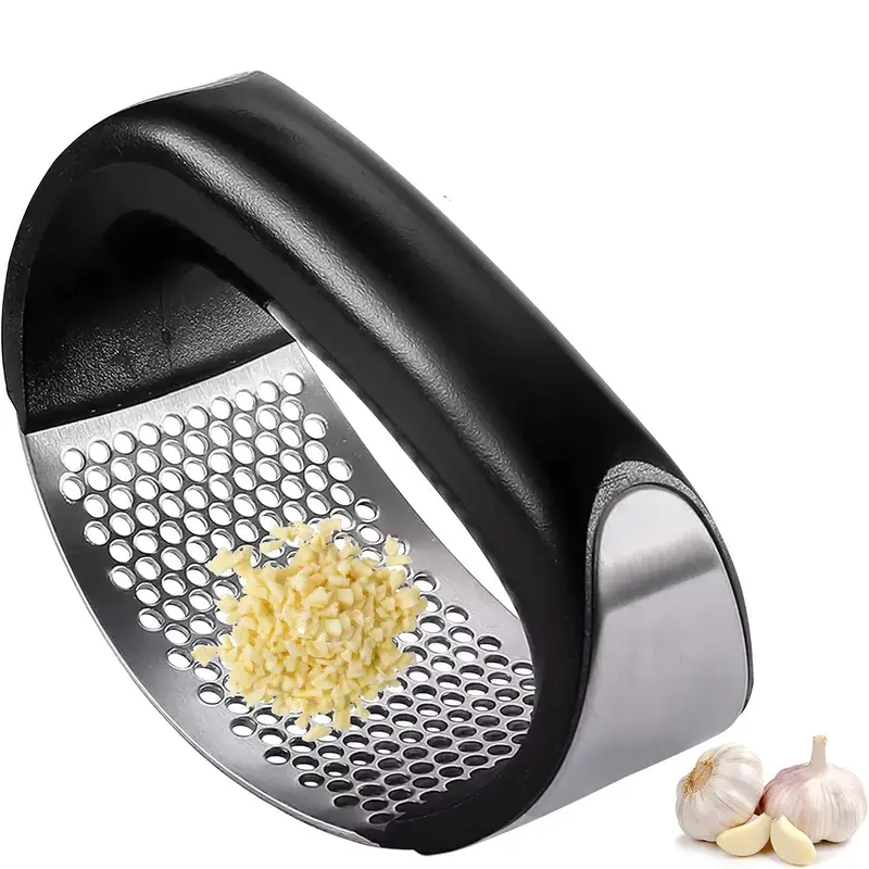 Premium Ergonomic Garlic Press & Mincer – Effortless Handheld Kitchen Tool for Fresh Garlic and Herbs