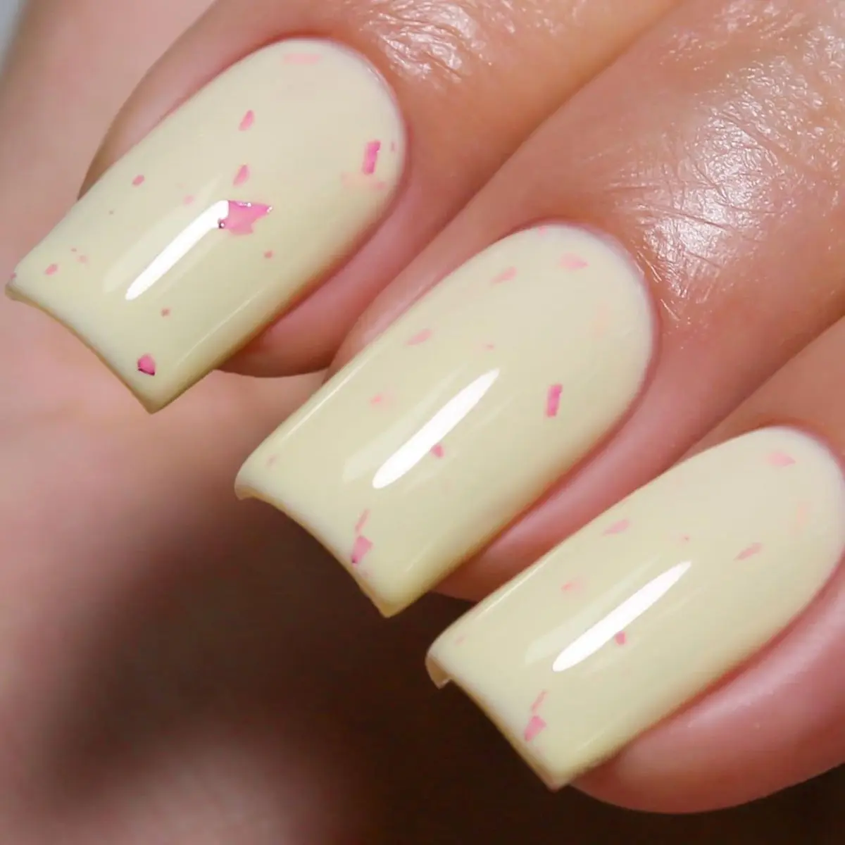 Pastel Yellow&Pink Flake